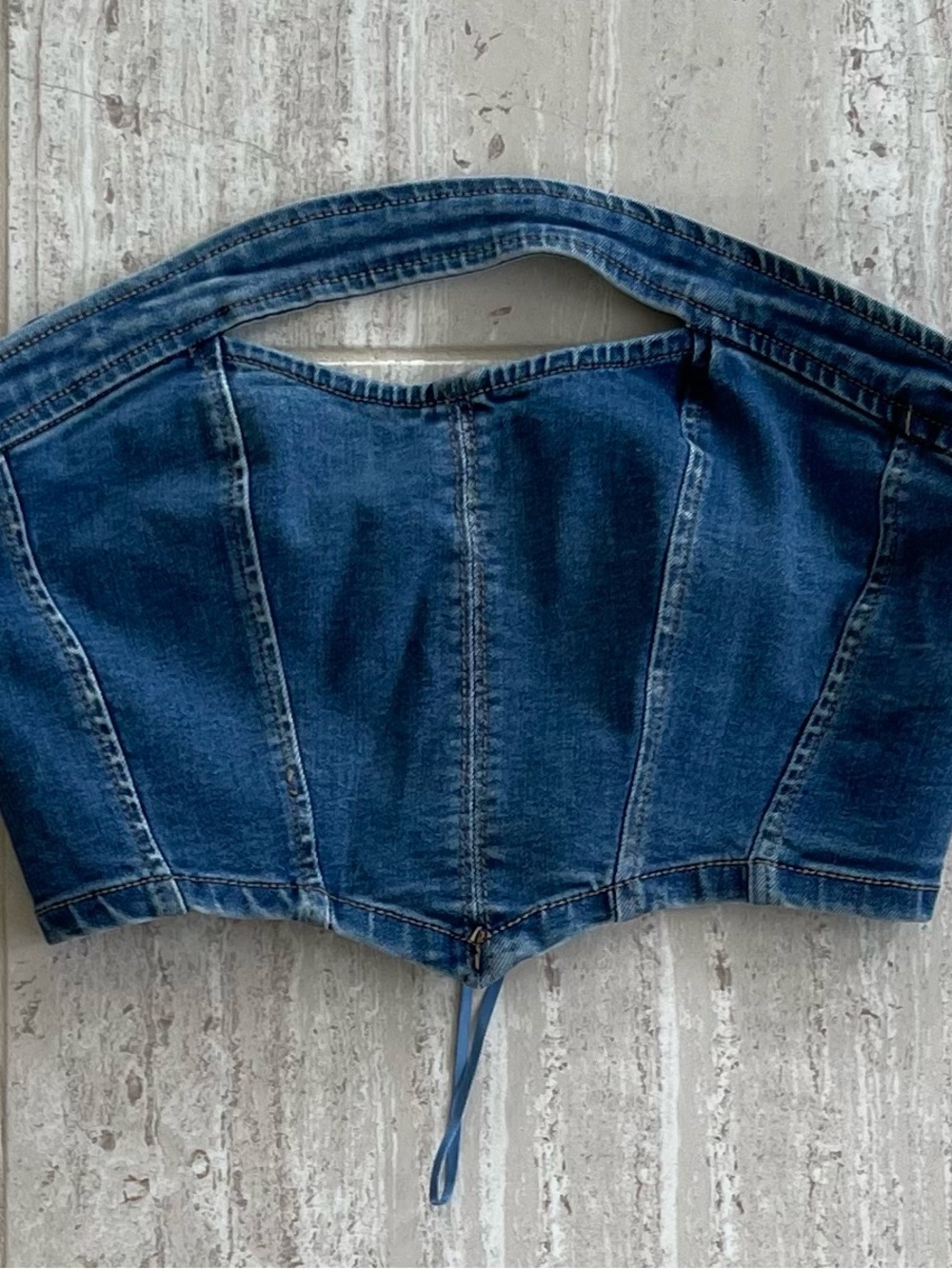 Urban Outfitters Light Blue Denim Corset Top